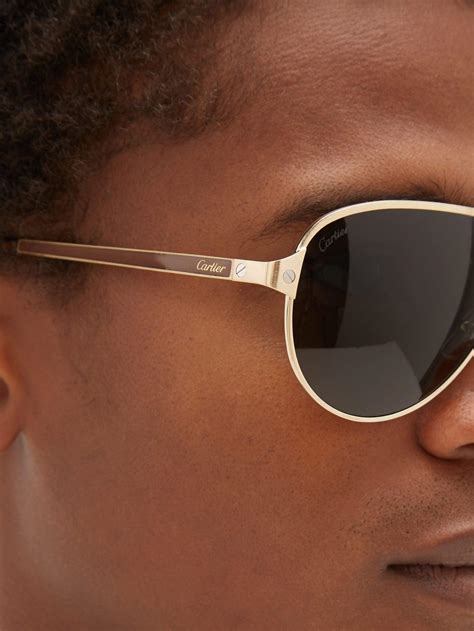 cartier sunglasses men's gold